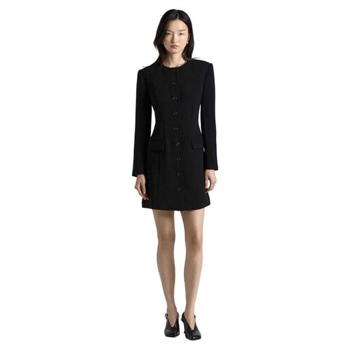 Cue Crepe Button Through Mini Dress